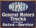Enseigne Metal GMC