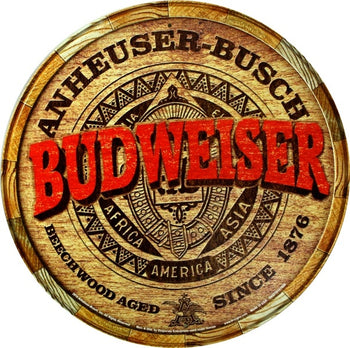 Enseigne Metal Tonneau Budweiser