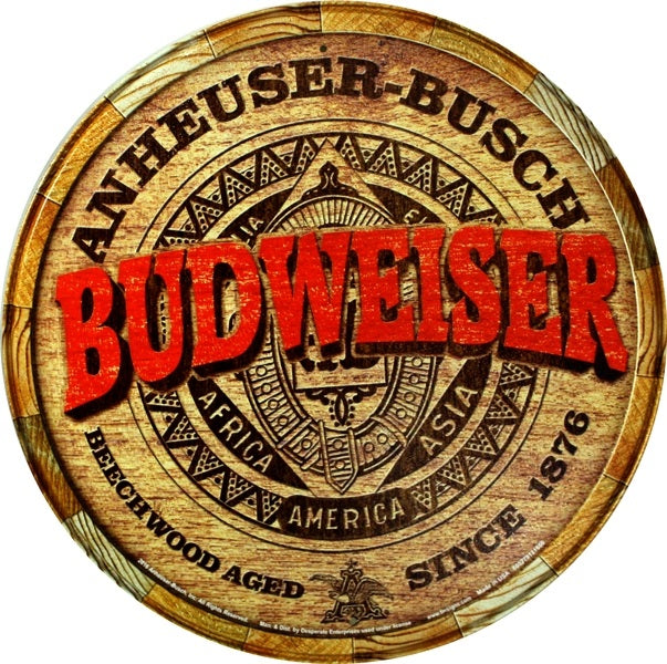 Enseigne Metal Tonneau Budweiser