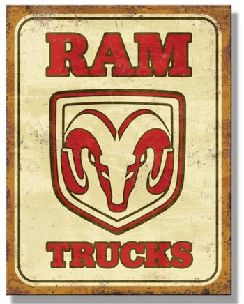 Enseigne Metal RAM Trucks