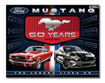 Enseigne Metal Mustang 60 Ans