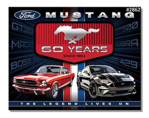 Enseigne Metal Mustang 60 An