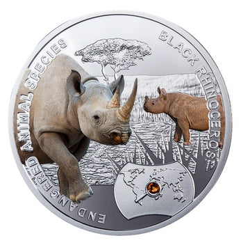 2014 1$ Rhinocéros Noir