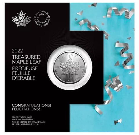 2022 1 Oz Feuille D'Érable Félicitation