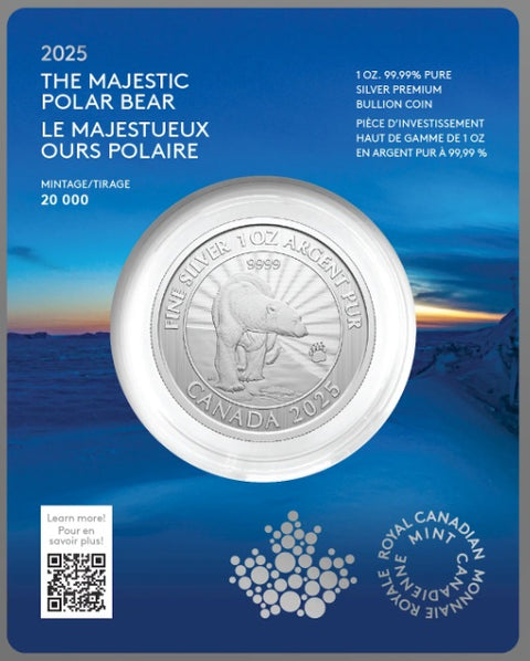 2025 1 Oz Majestueux Ours Polaire