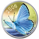 2006 50¢ Papillon Bleu Argenté