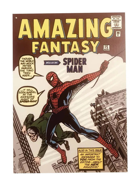 Amazing Spider-Man Fantasy 15 Metal Sign 16x12"