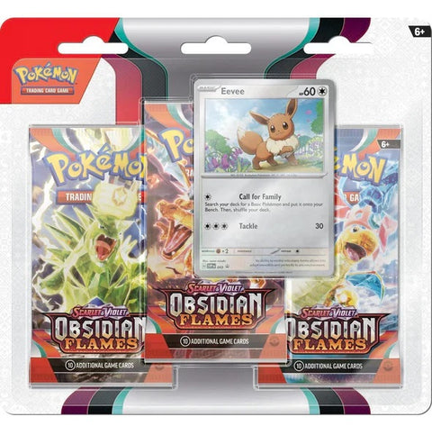 Obsidian Flames 3 Pack Blister - Eevee