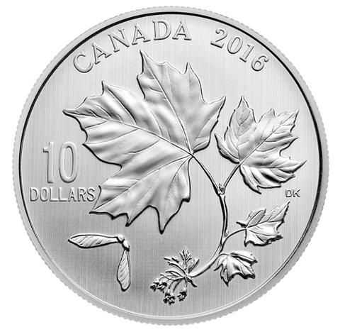 2016 10$ Feuilles D'Érable