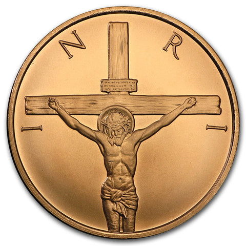 1 Oz Copper-Crucifixion