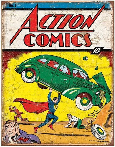 Metal Action Comics sign 