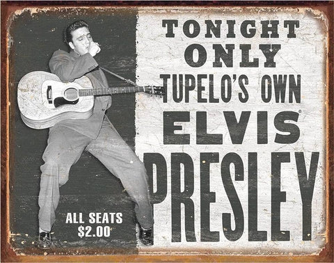 Elvis Tupelo Metal Sign