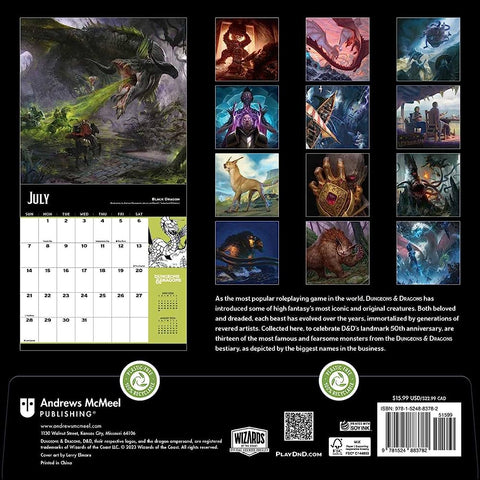 2024 Calendar - Dungeons &amp; Dragons