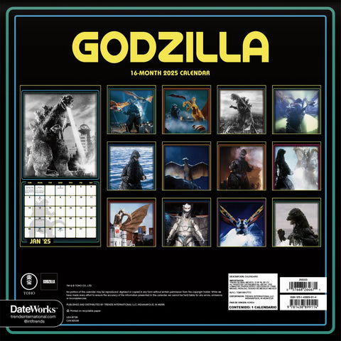 Calendrier 2025 - Godzilla