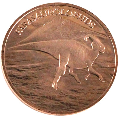 1 Oz Copper-Parasaurolophus