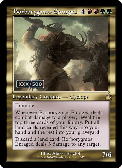 17/500 Ravnica Remastered Borborygmos Enraged Retro Frame #357