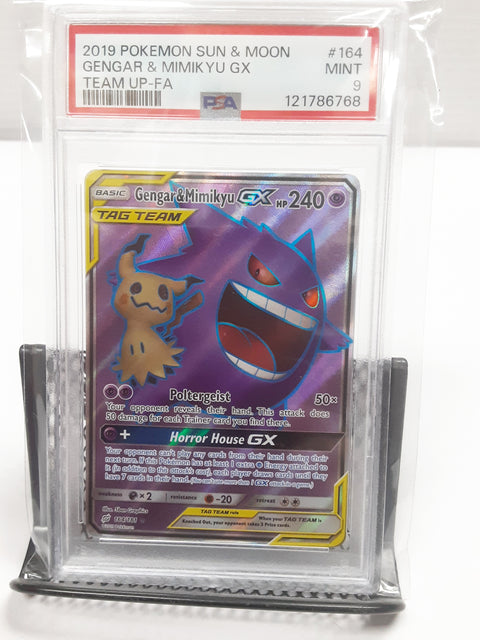 Gengar & Mimikyu Gx 164/181 PSA Mint 9 Sun & Moon Team-Up