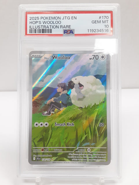 Hop et son Wooloo JTG 170/159 Illustration Rare PSA grade gem 10