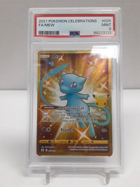 Shiny Mew Celebration PSA Mint 9 025/025