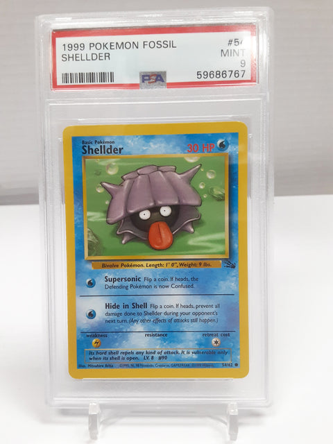 Shellder 54/62 PSA Mint 9 Fossil