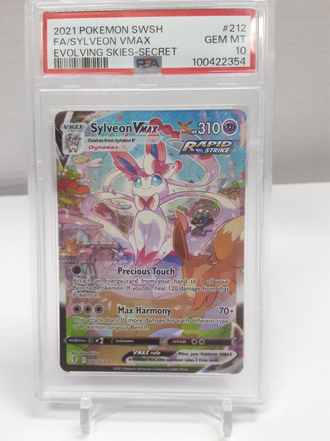 Sylveon Vmax 212/203 PSA Gem 10 Evolving Skies