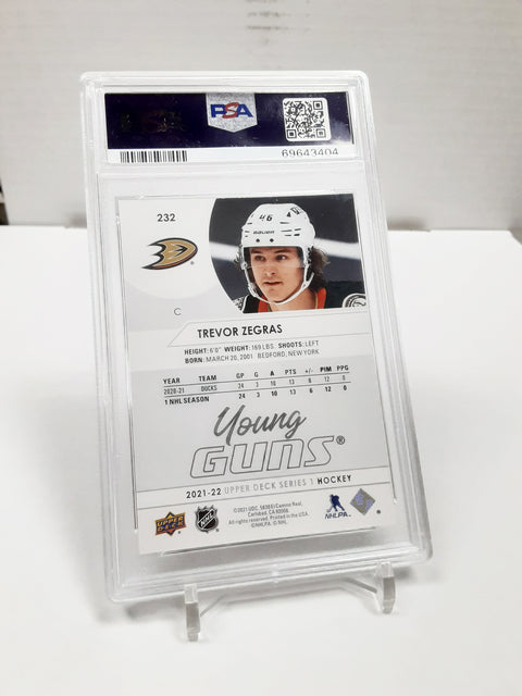 2021-22 Upper Deck Série 1 - Young Guns Trevor Zegras #232 - Gradée GEM MT 10 Stats