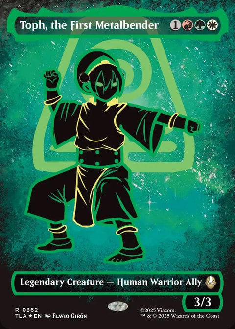 MTG - Toph, The First Metalbender - Borderless - Neon Ink - Near Mint #362 Avatar the Last Airbender