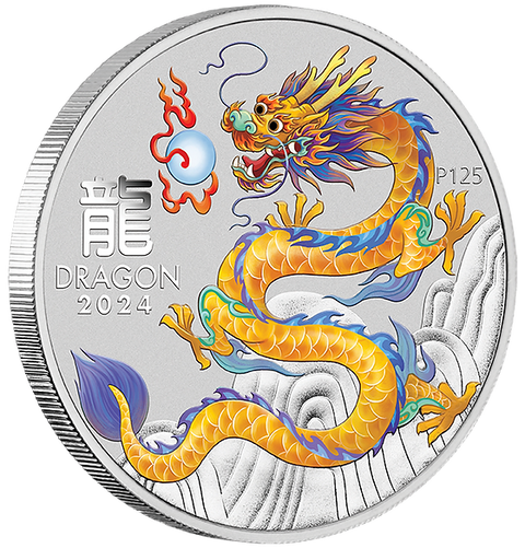 2024 1 Oz Australia Yellow Dragon