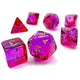 7D Transparent Rouge-Violet/Or